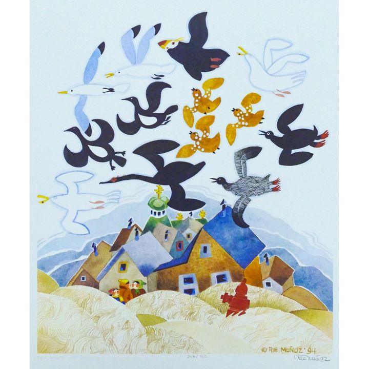 Rie Munoz ''Sea Birds, St. George'' 1994 Signed Print