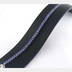 Beautiful 6.7ct Tanzanite Braclet Conisiting Of 55 Natural Tanzanites Set In 18ct White Gold -51529/30 - 51533/59