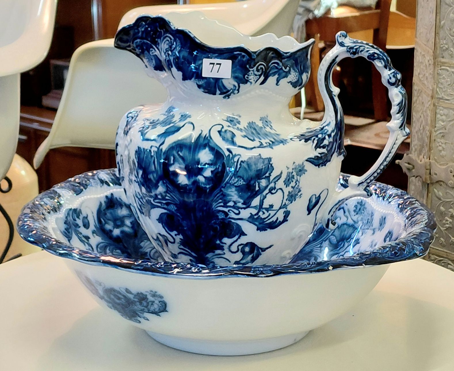 77 · J AND D MEAKIN WASH JUG AND BOWL SET