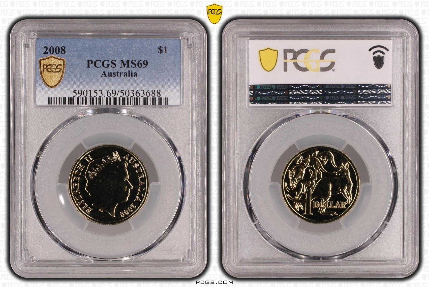 One Dollar, 2008, PCGS MS69