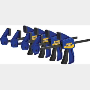 ONE SIZE IRWIN QUICK-GRIP CLAMPS, ONE-HANDED, MINI BAR, 6-INCH, 4-PACK (1964758)