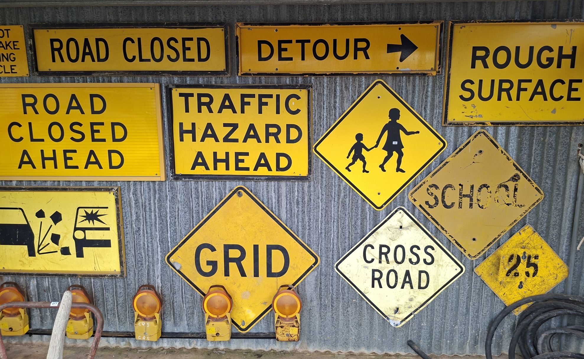 Collection Of Various Road Work Signs