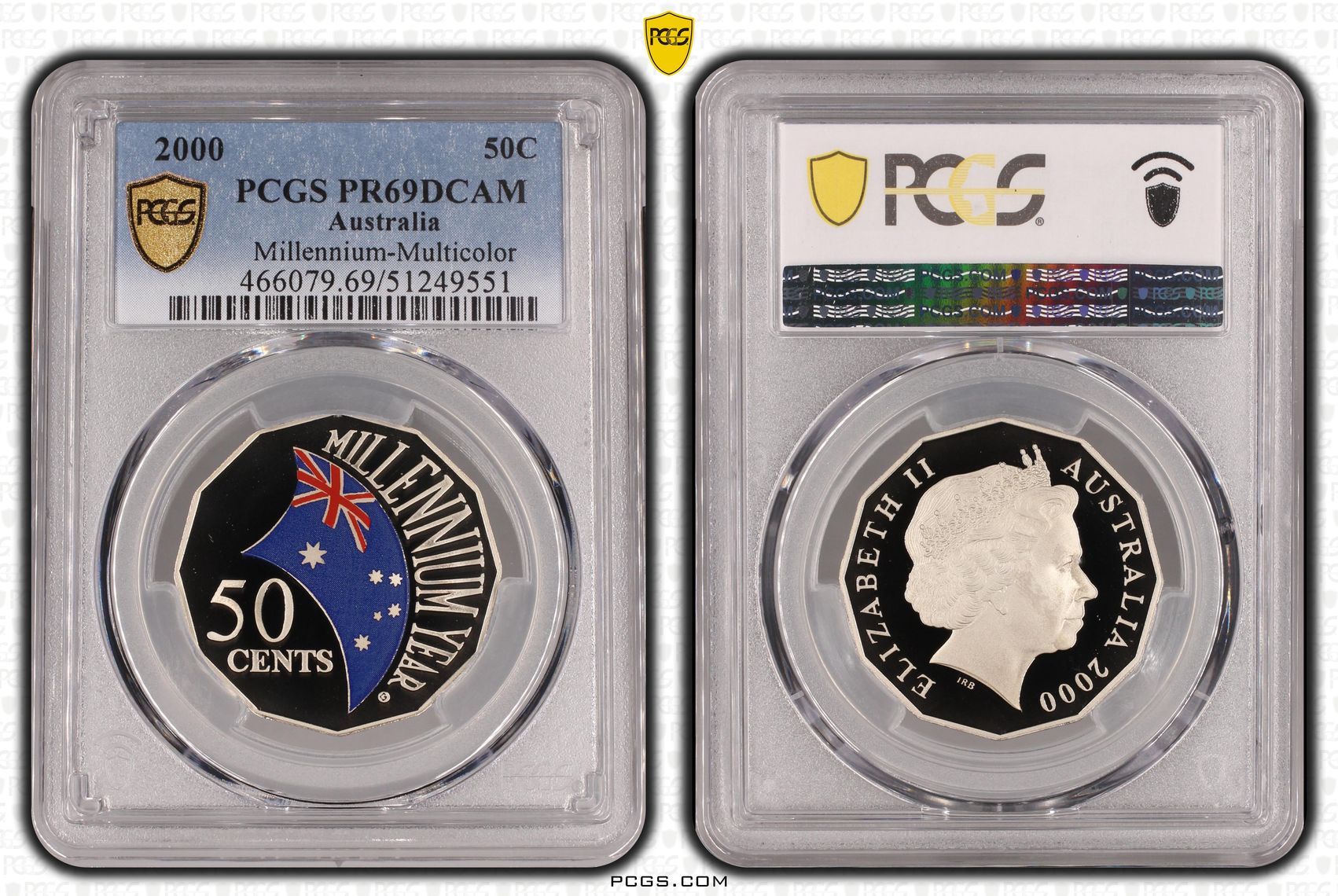 Millennium - Colorized, Fifty Cent, 2000, PCGS PR69DCAM