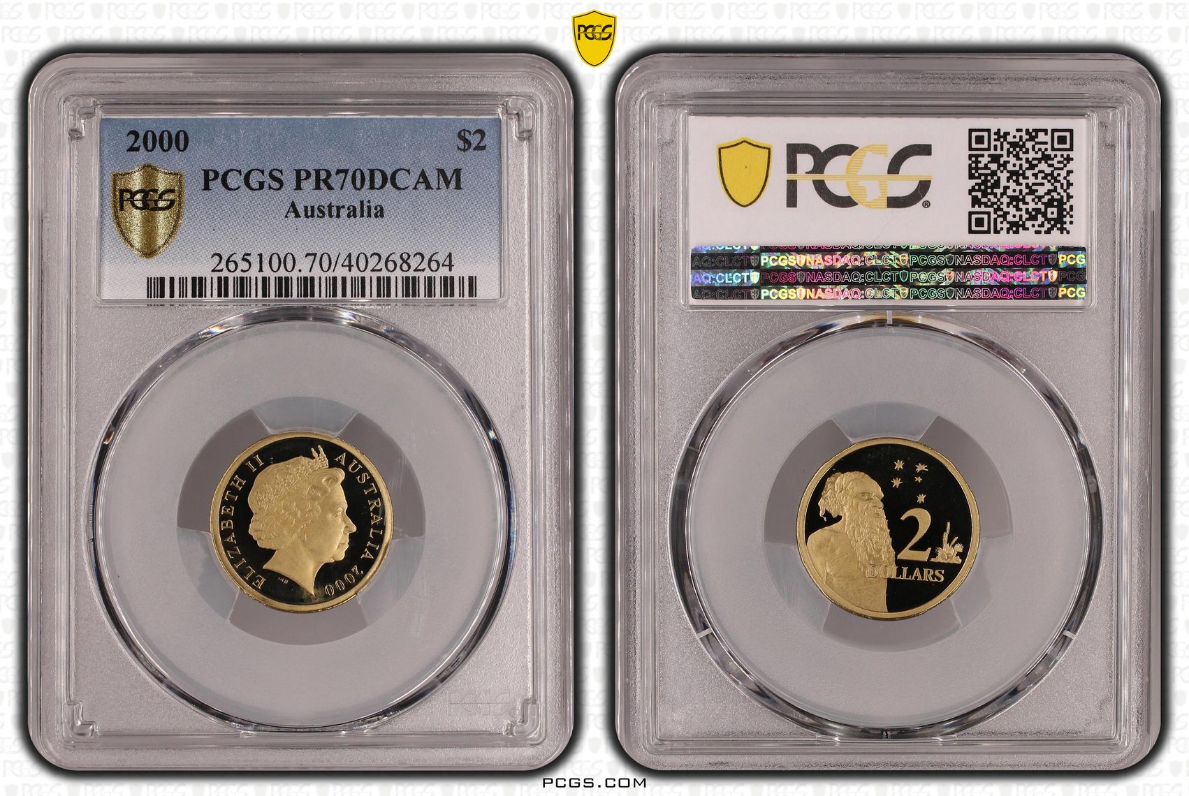 2000 Australia Two Dollar, $2 PCGS - PR70DCAM POP 16/0 -264