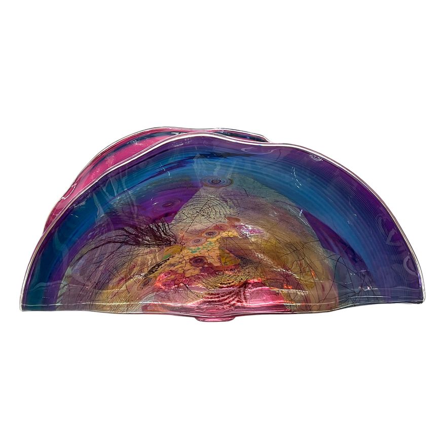Chris Hawthorne Aquarium Shell Vessel Blown Glass