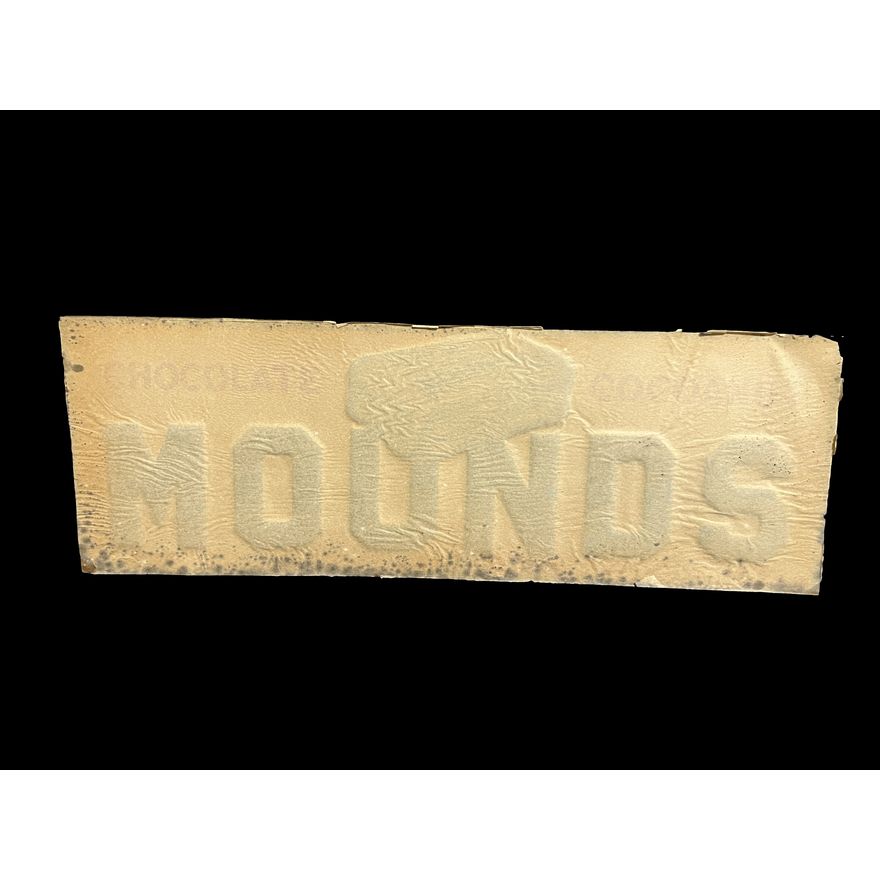NOS Mounds Chocolate Cocoanut Tin Metal Sign