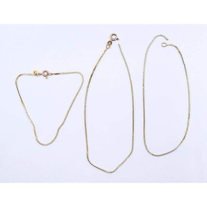 Box 14k Chain Necklaces as-is - 5.1 grams TW