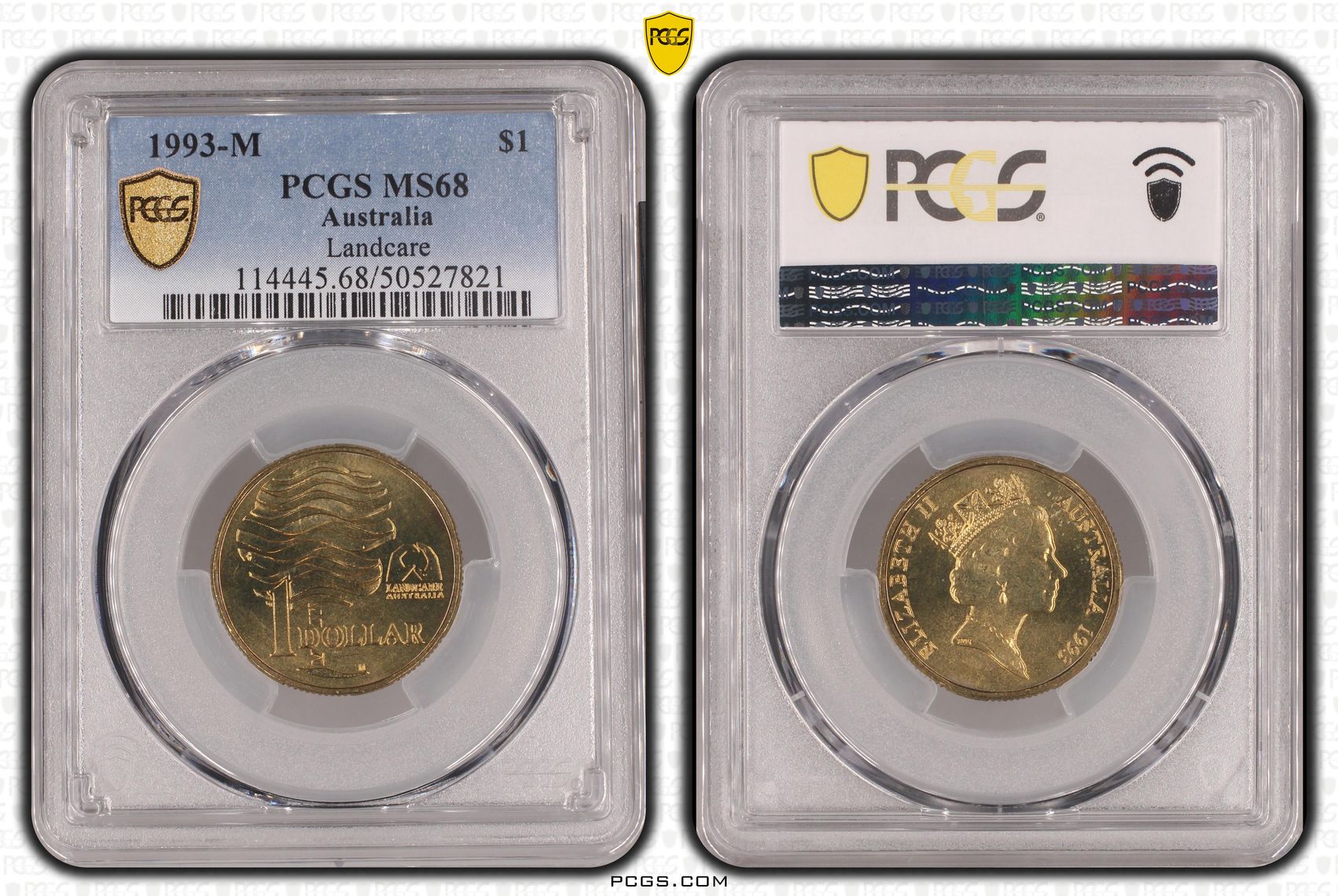Landcare, POP 4/0, One Dollar, 1993-M, PCGS MS68