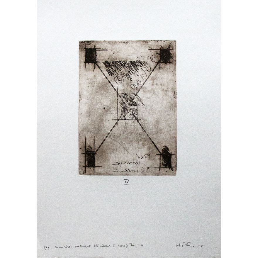 Ralph Hotere 'Manhire's Midnight Windows at Carey's Bay, No. 4'