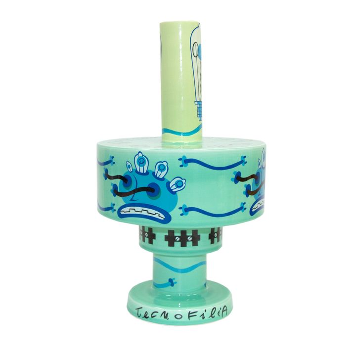 Marco Zanini and Massimo Giacon for Bitossi, Italy - A limited edition ‘Technofilia (Technophillia)’ Ceramicomix vase
