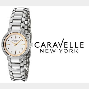 NEW WOMEN'S Bulova Caravelle Silver colored/Steel WATCH