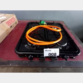 BLACK 4 PLATE GAS STOVE WITH FITTINGS - DR-7005
