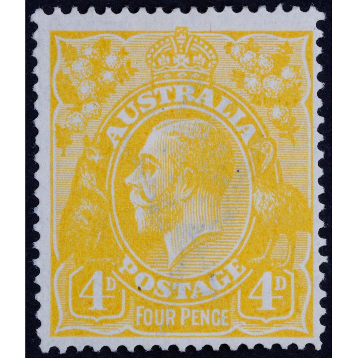 Single Watermark, Fourpence, 1916, Fine