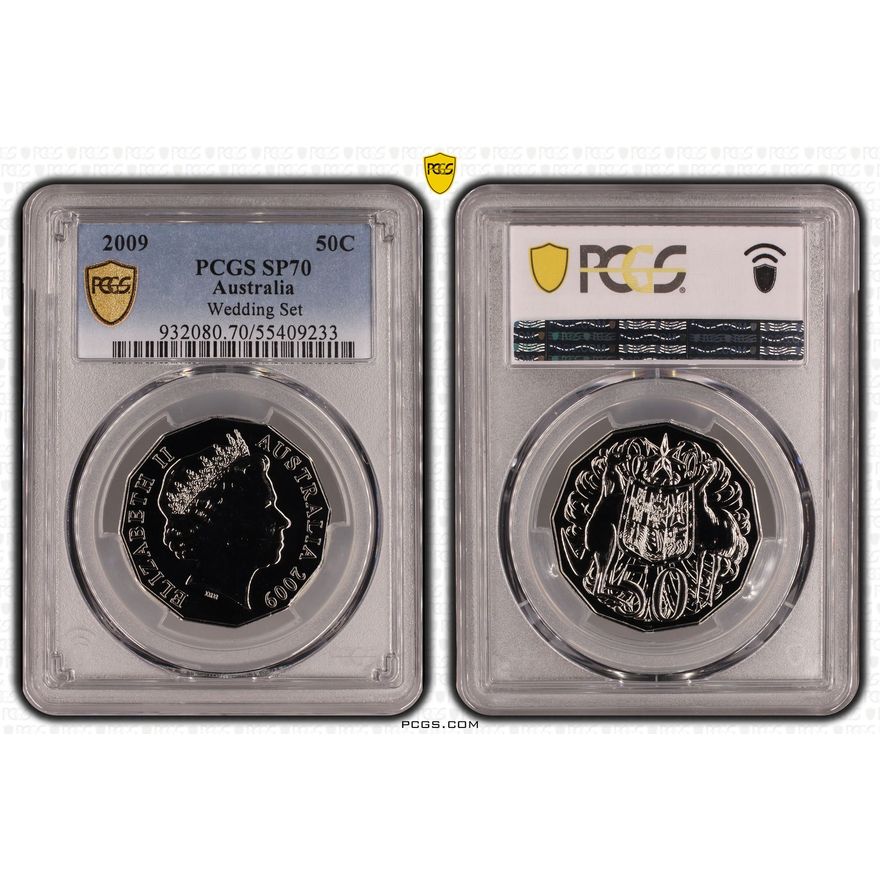 Wedding Set, POP 2/0, Fifty Cent, 2009, PCGS SP70