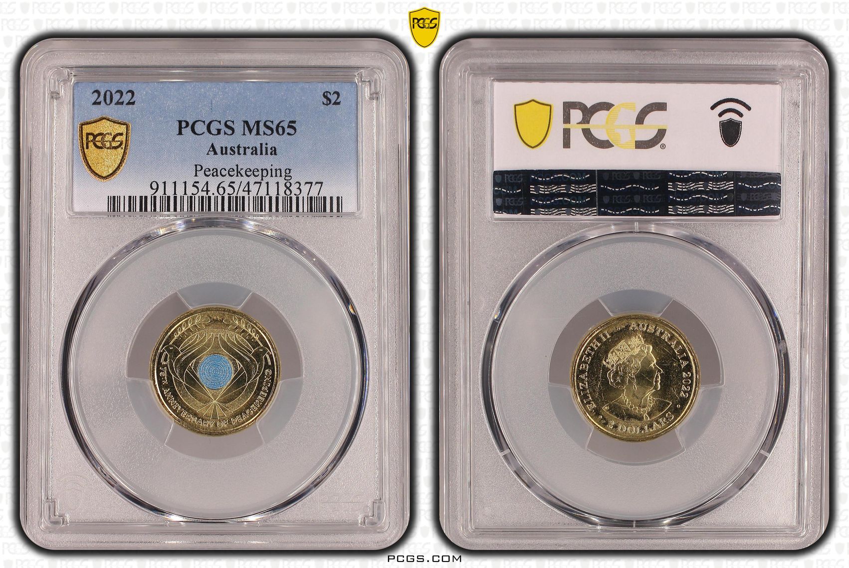 Peacekeeping - Colorized , Two Dollar, 2022, PCGS MS65