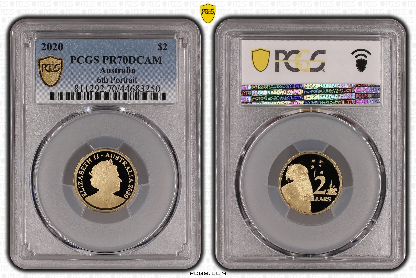 2020 Australia Two Dollar, $2 6th Portrait PCGS - PR70DCAM POP 50/0 -250