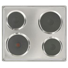Defy Slimline Solid No Control Panel Hob Silver DHD333|Corner bent