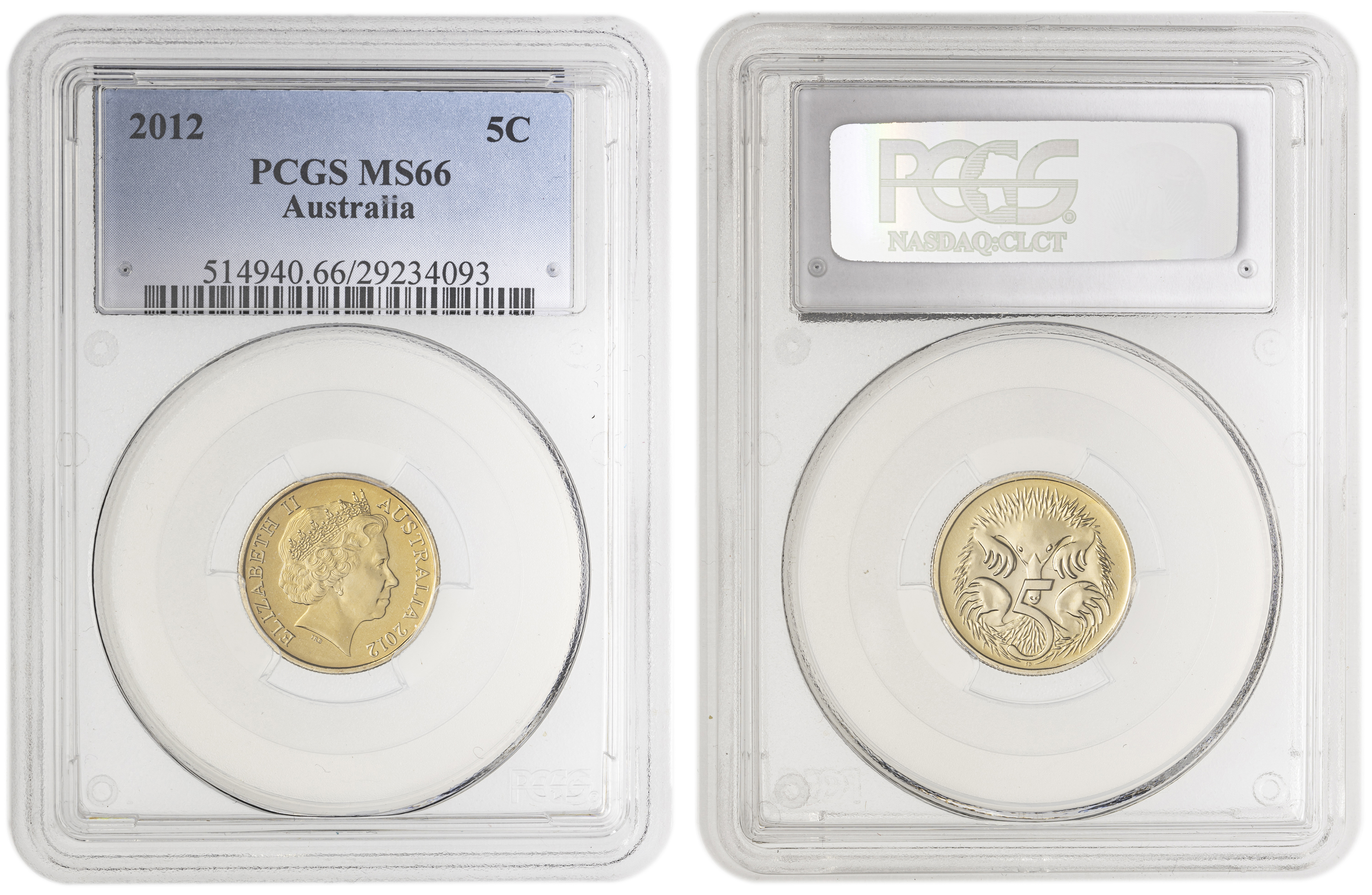 , Five Cent, 2012, PCGS MS66