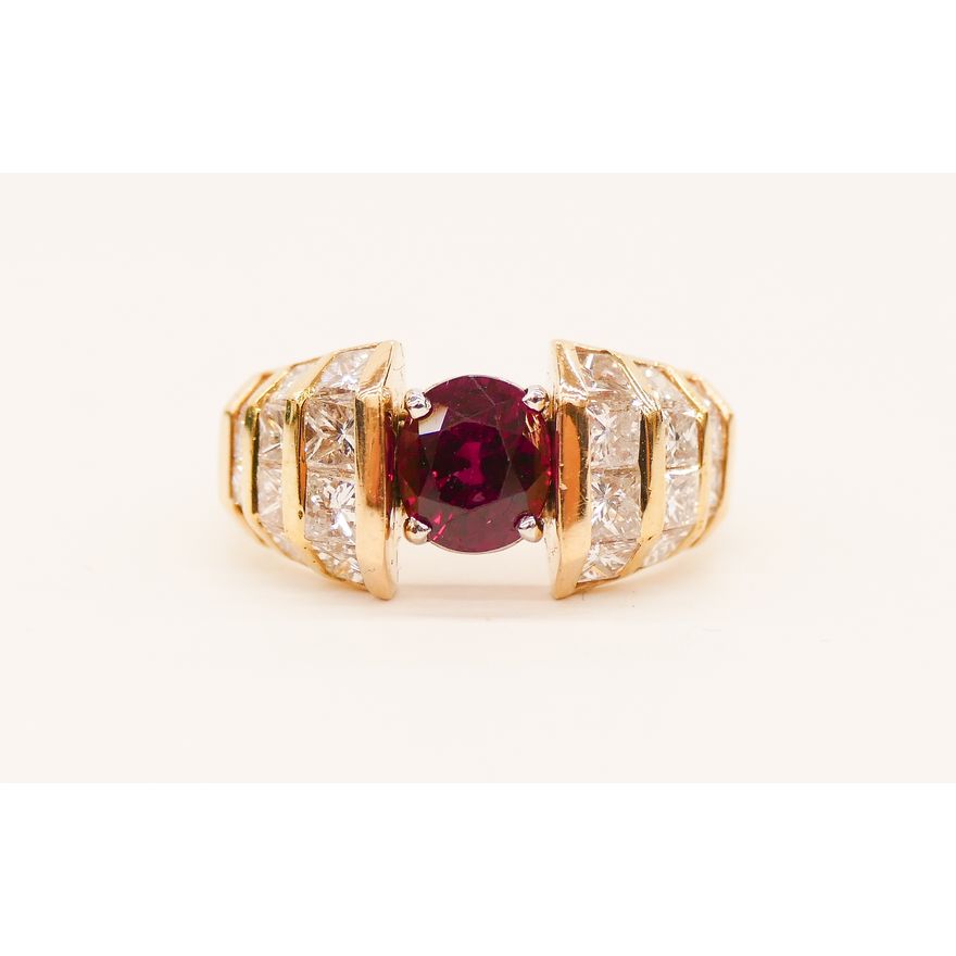 Lady's 2.08ct Ruby & Diamond 14k Ring
