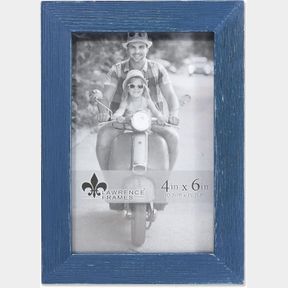 LAWRENCE FRAMES WOODS 4X6 CHARLOTTE WEATHERED NAVY BLUE PICTURE FRAME