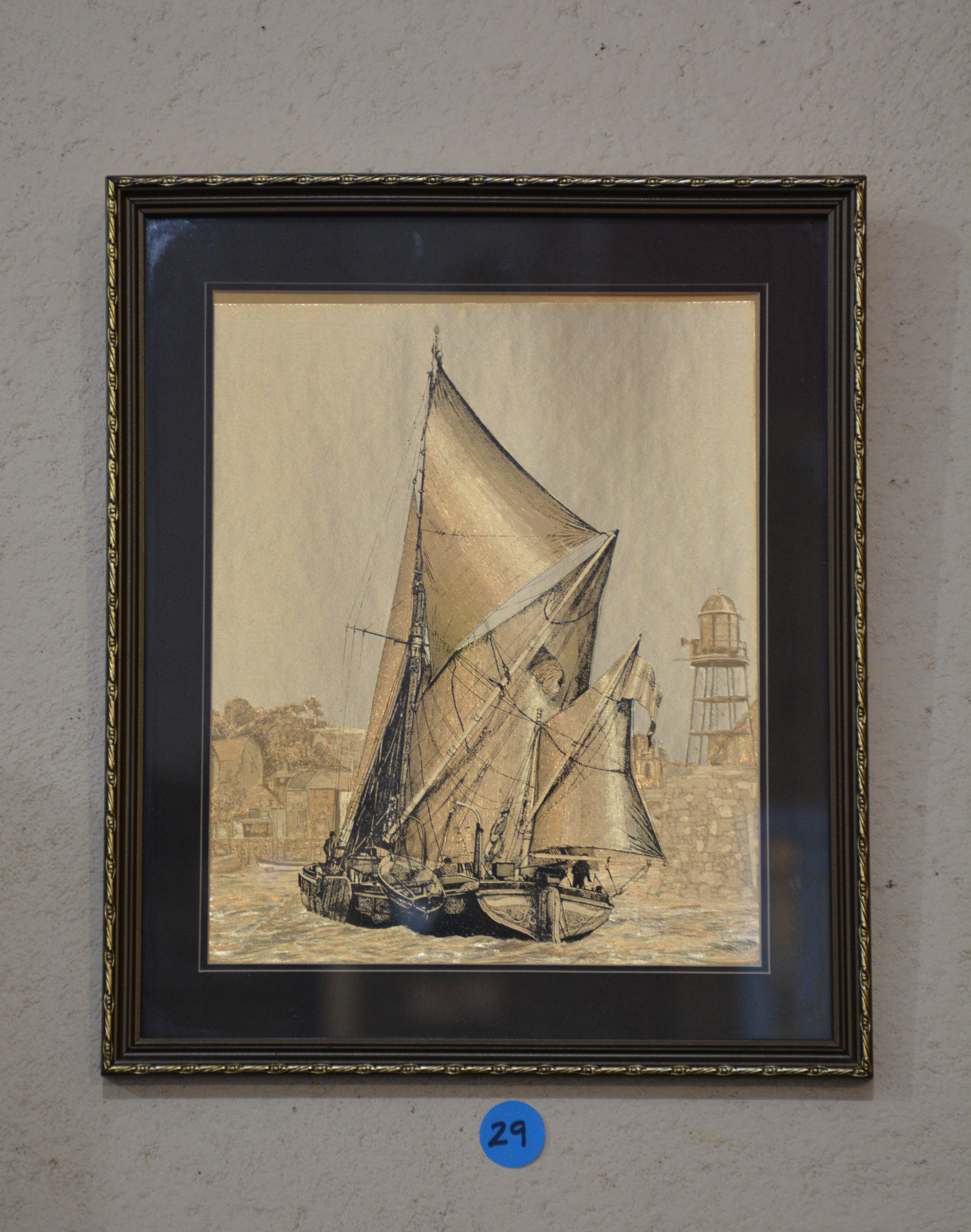 Gold Leaf Framed Art — sold at auction in New Zealand for $10