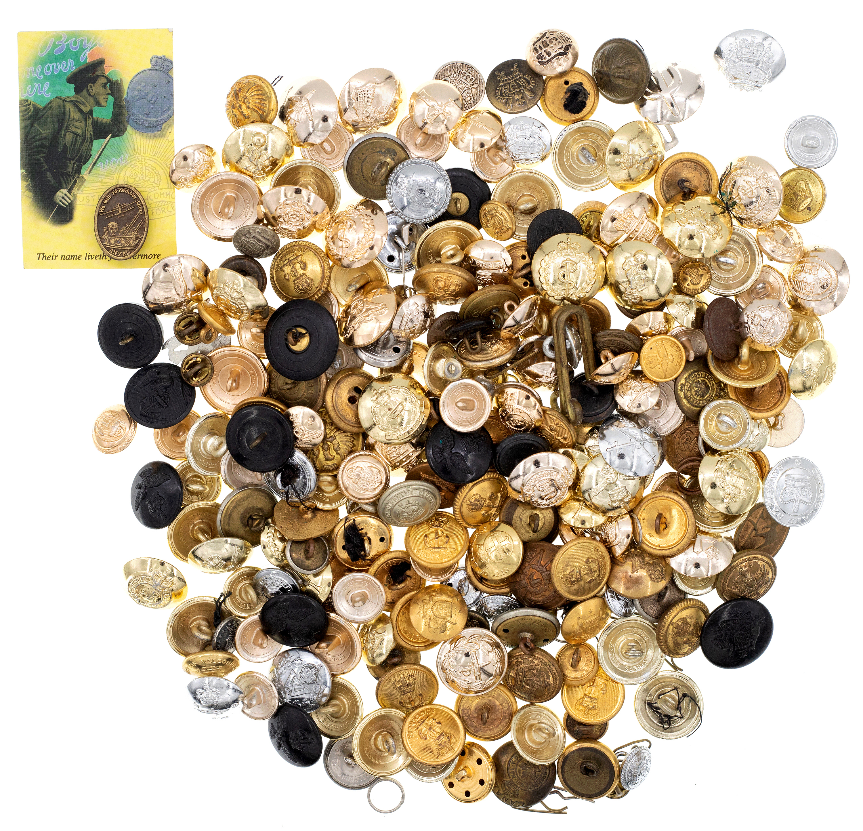 World, Military & Police Buttons, 1914 - 2000, VGC