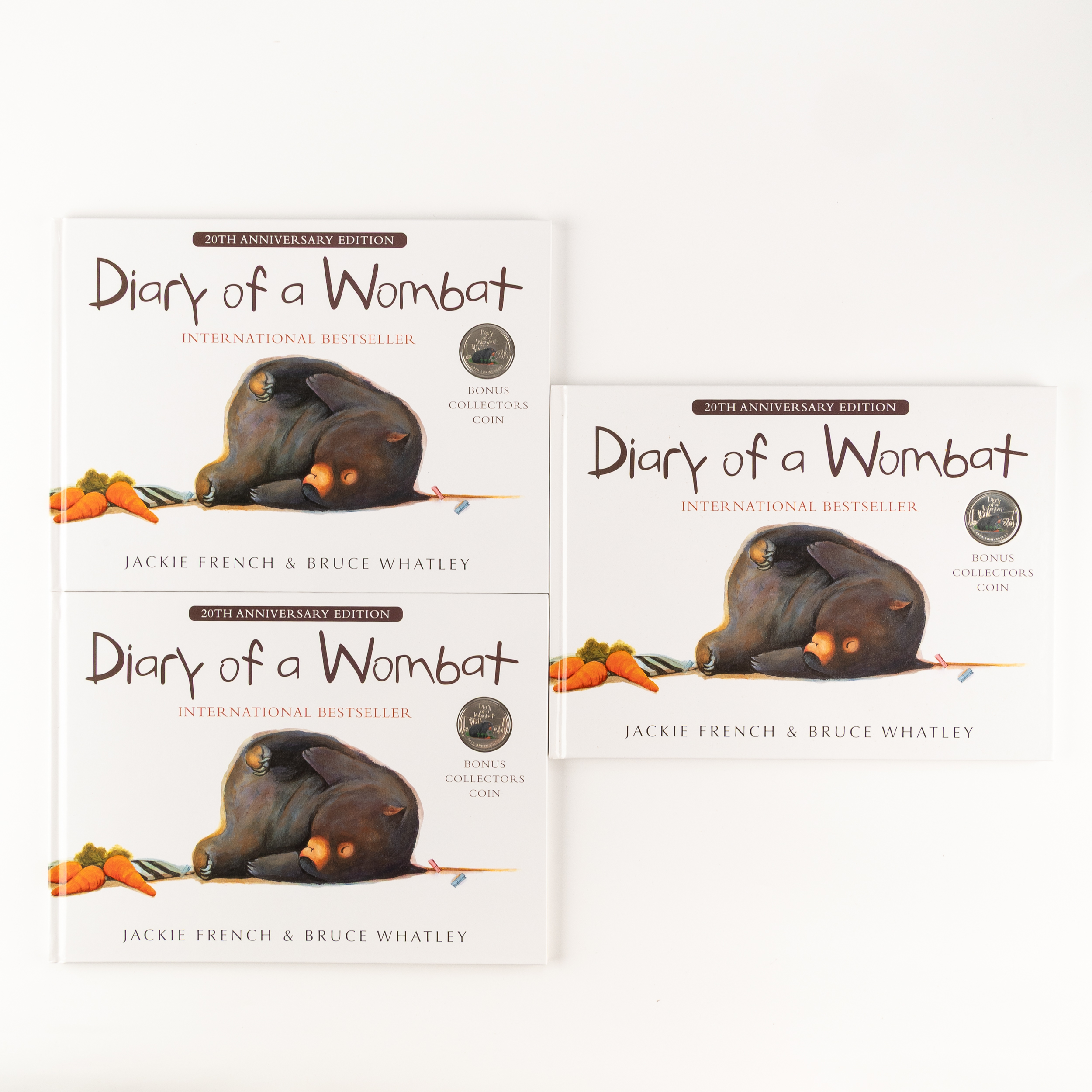 Elizabeth II, RAM - Diary of a Wombat 20th anniversary edition book, Twenty Cents, 2022, UNC