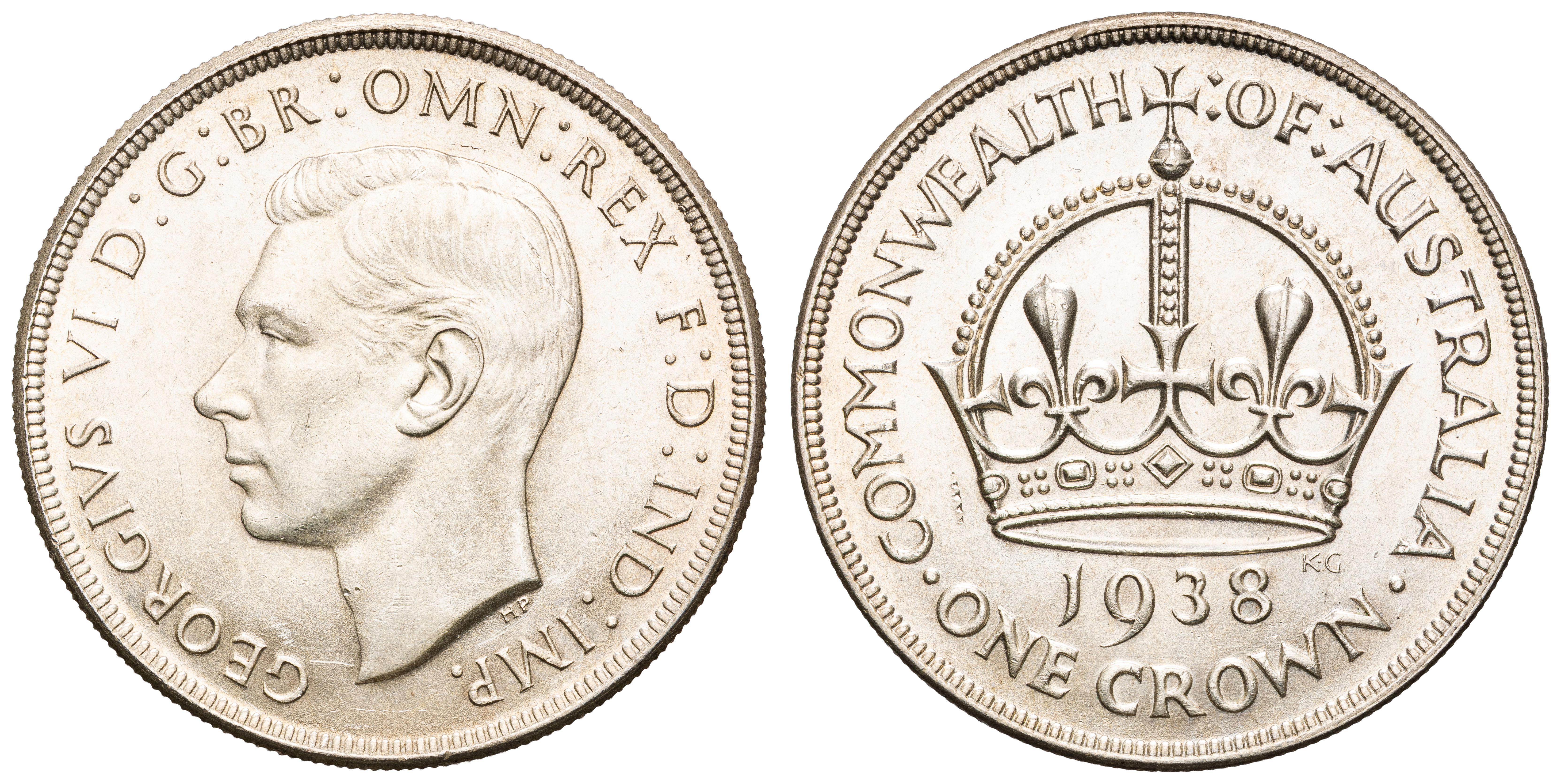 George VI, Crown, 1938, aUNC