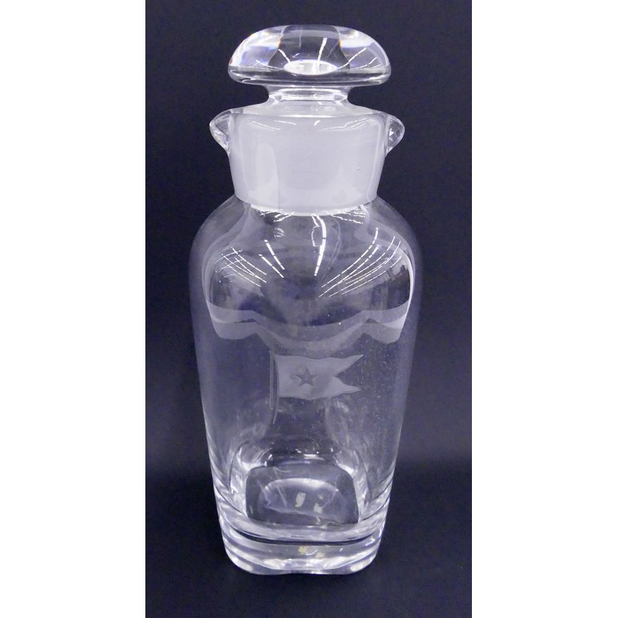 White Star Line Steamship Glass Decanter- 9''