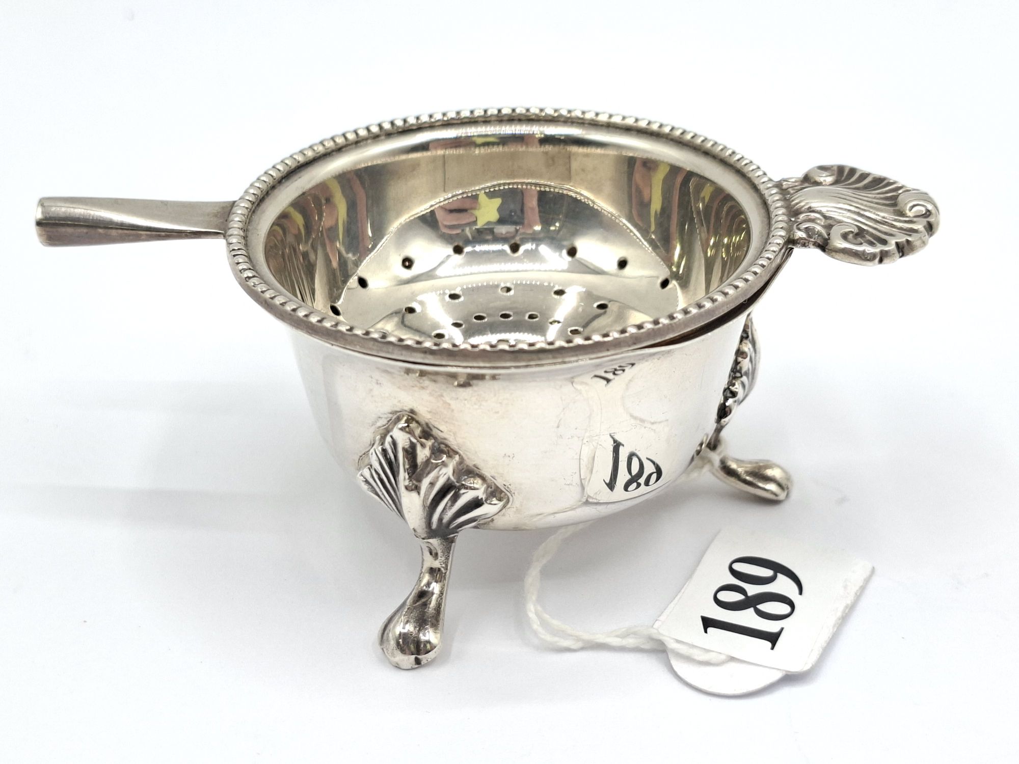Sterling Silver Strainer And Under Tray