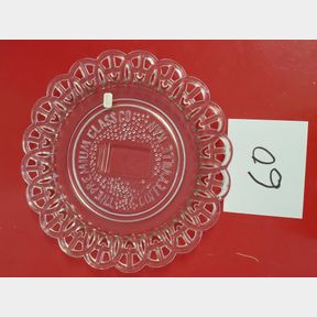 Very Rare Coffeyville Premium Glass Company Promo Plate