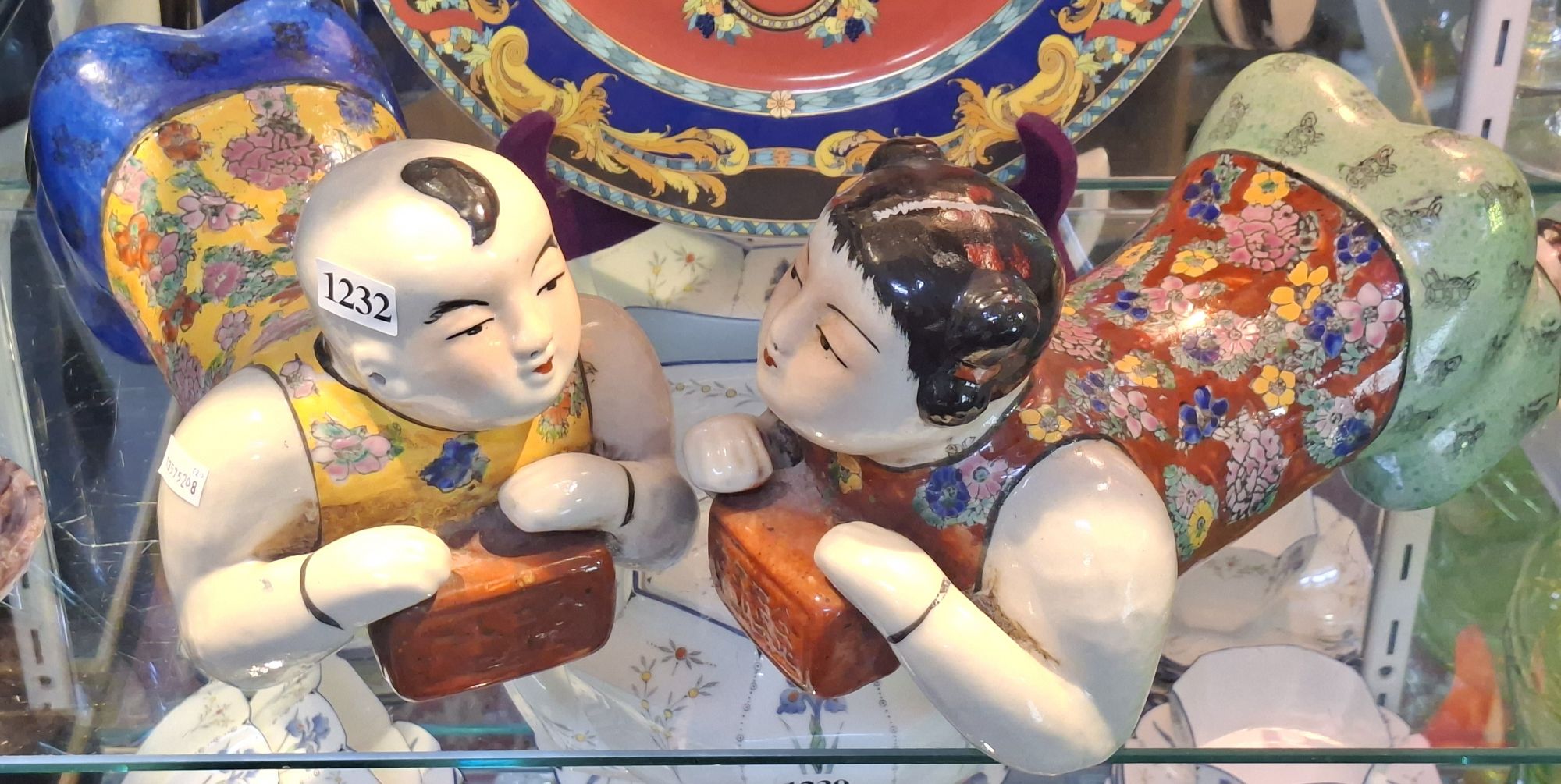 Chinese His And Hers Ceramic Pillows