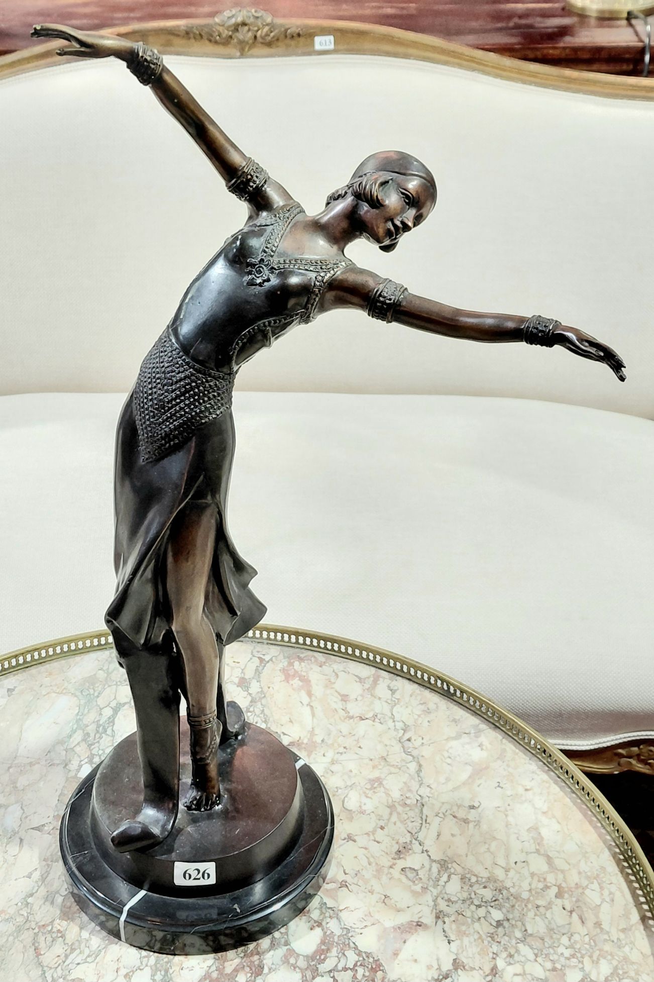 626 · ART DECO STYLE DANCER SCULPTURE