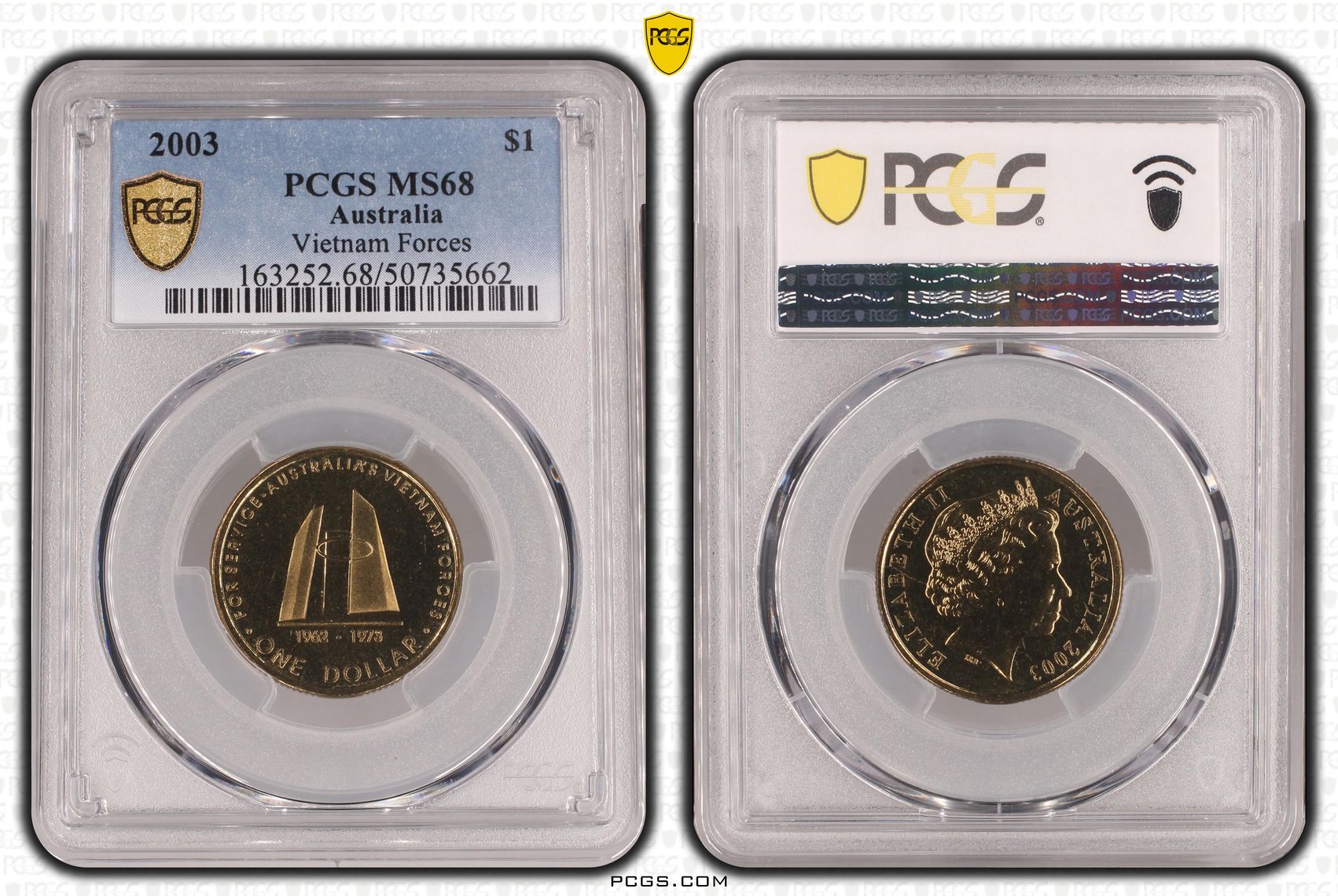 Vietnam Forces , One Dollar, 2003, PCGS MS68