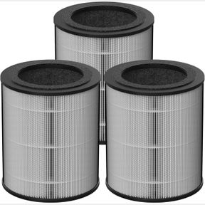 ALLISFRESH JF100 TRUE HEPA FILTER REPLACEMENT COMPATIBLE WITH JF100 AIR PURIFIER, COMPARE TO PART #JF100-RF, 3-STAGE FILTRATION SY