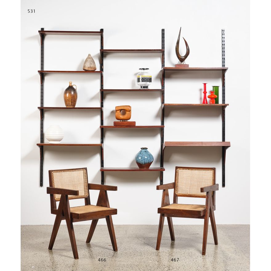 A rosewood modular wall unit from the 1960s