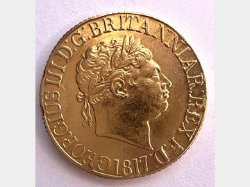 1817 GEORGE III GOLD SOVEREIGN (EX-MOUNT)