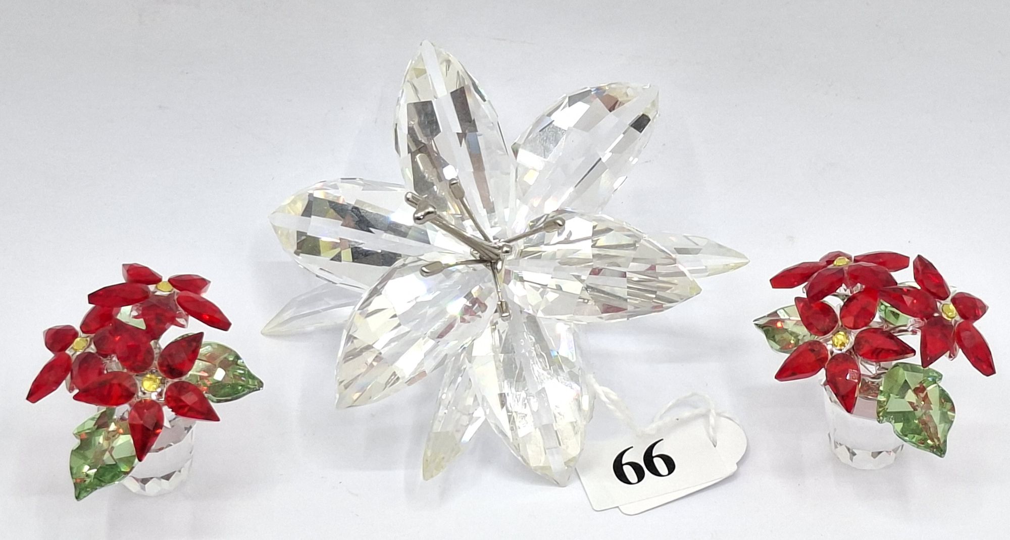 66 · SWAROVSKI CRYSTAL FLOWER ORNAMENTS