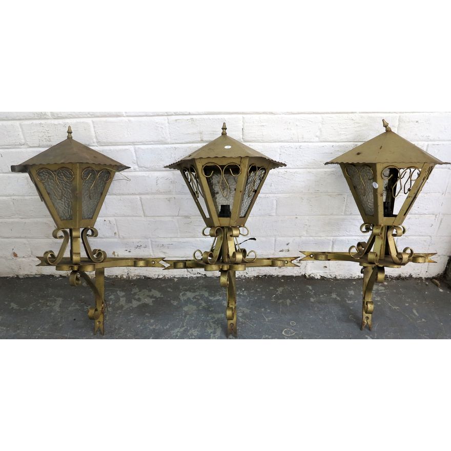 SET OF 3 WALL LANTERNS