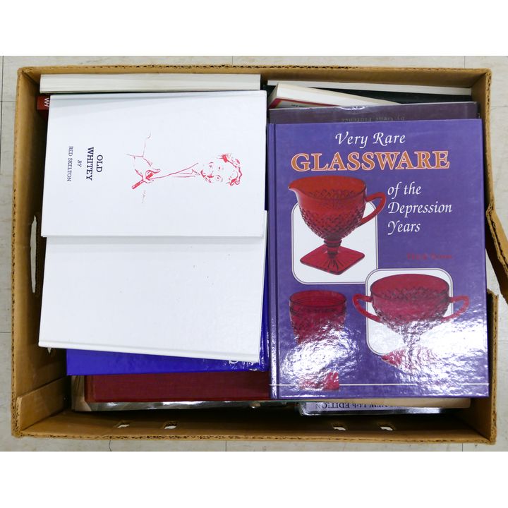 Box Depression Glassware Books etc.