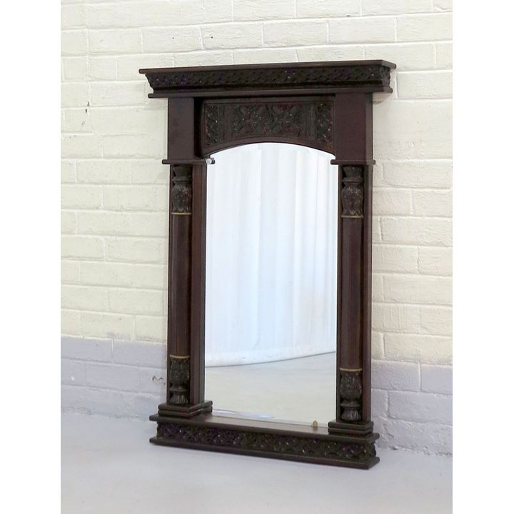 CARVED OVERMANTLE MIRROR