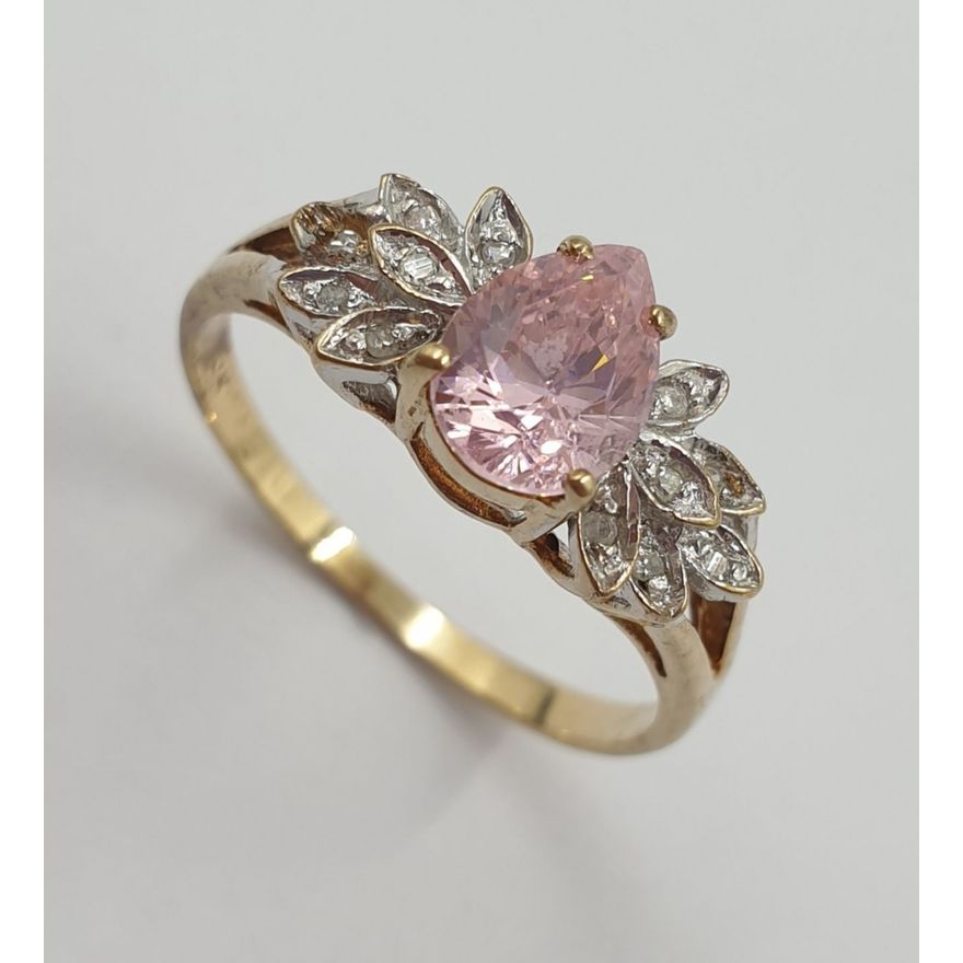 9ct Y/G CZ & Diamond