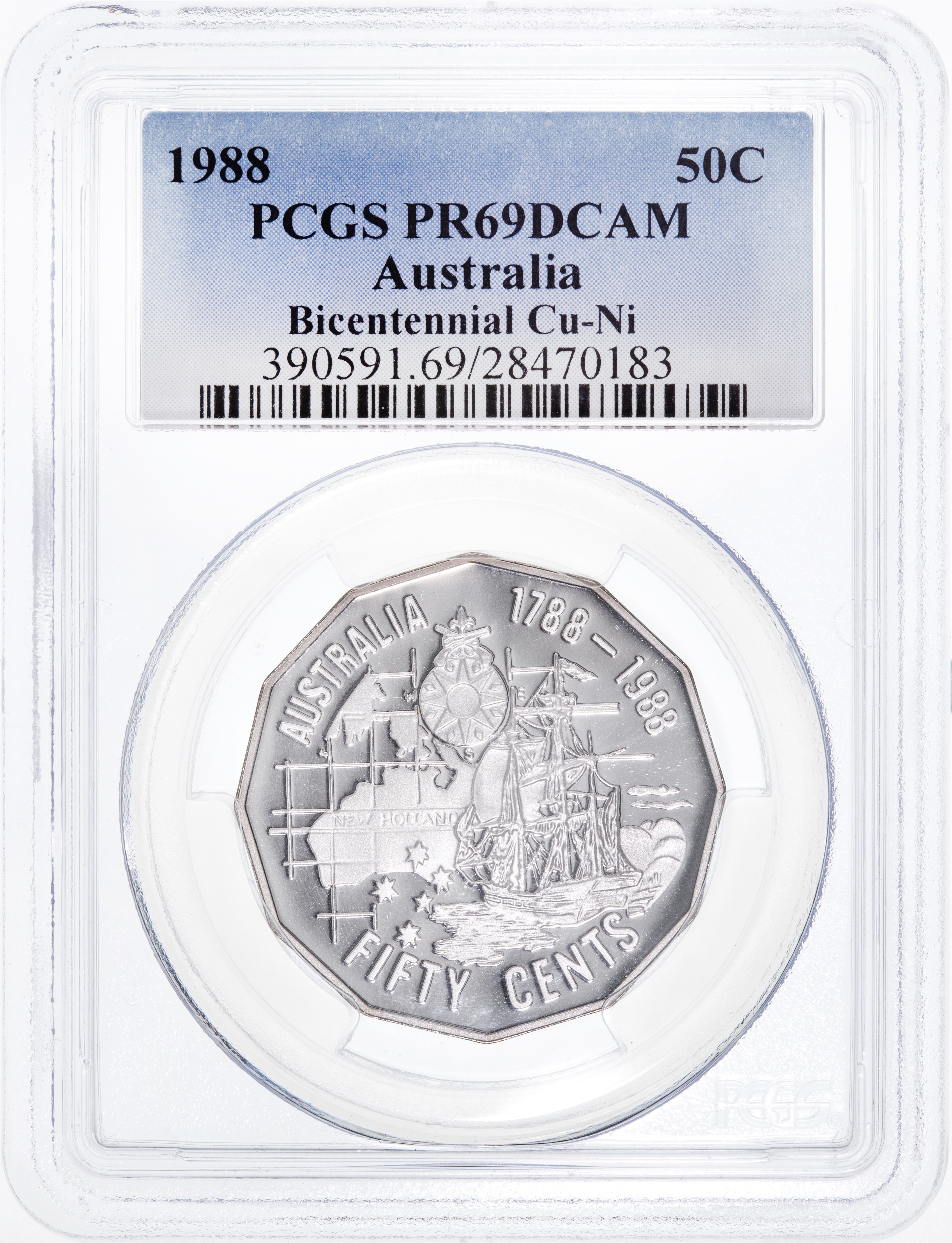 Bicentennial, Fifty Cent, 1988, PCGS PR69DCAM
