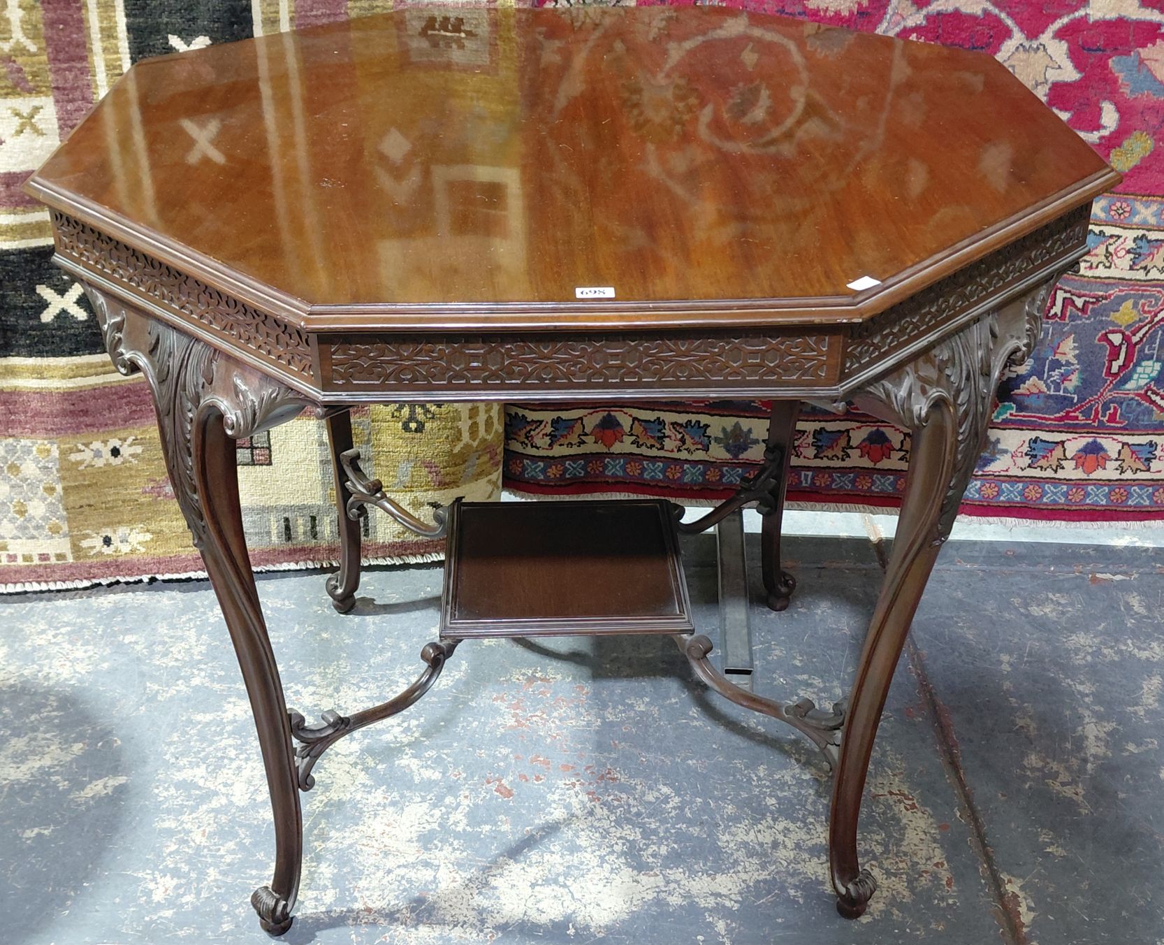 OCTAGONAL CHIPPENDALE STYLE TABLE