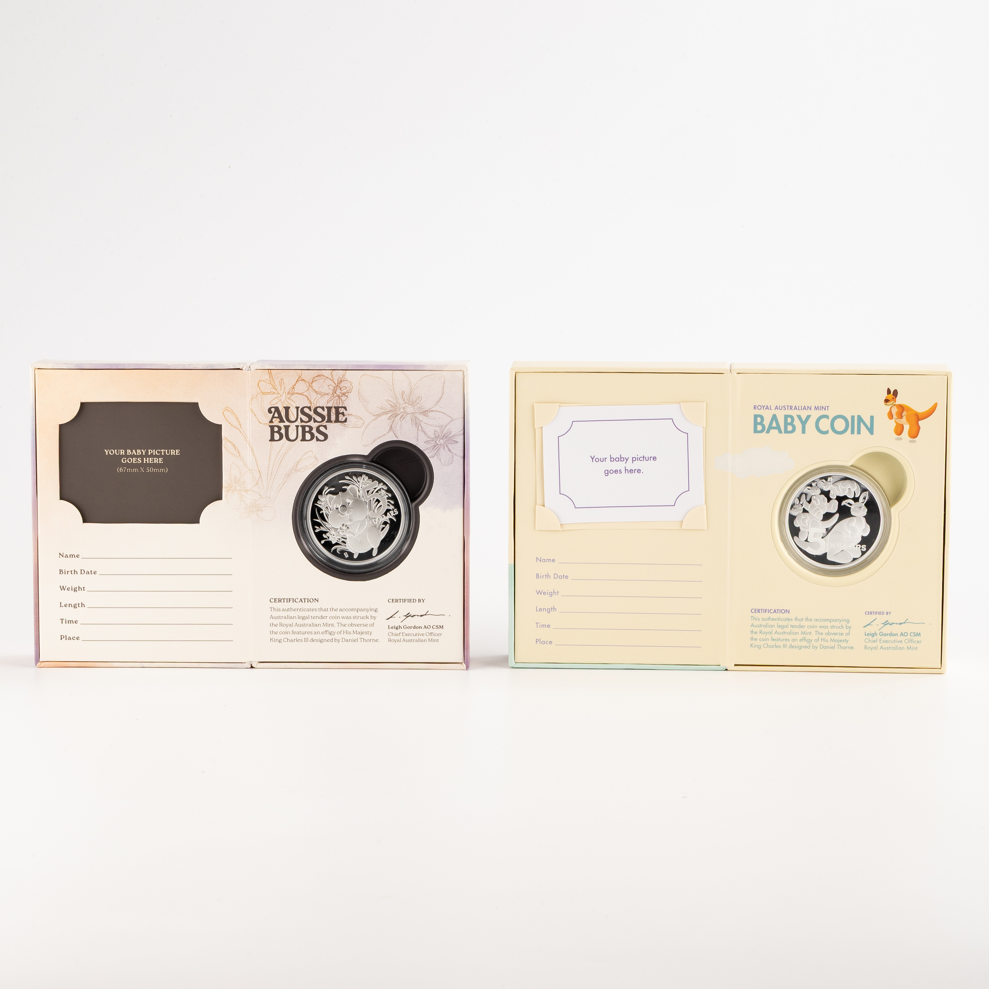 1oz Silver Baby Coins, Five Dollars, 2024 - 2025, FDC