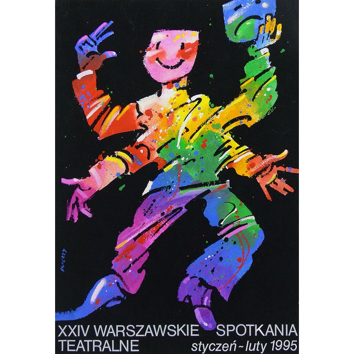 Waldemar Świerzy | XXIV Warszawskie Spotkania Teatralne, projekt plakatu, 1995 r.