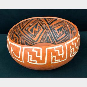 Prehistoric St. Johns Polychrome Pottery Bowl