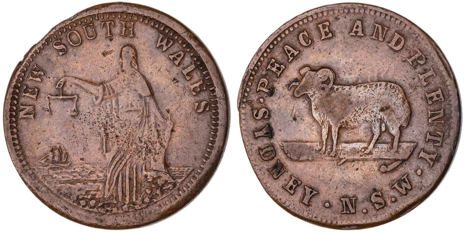 Sydney, NSW, Whitty & Brown, Penny, ND, VF