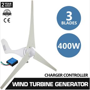 400W 12V 3 BLADE WIND TURBINE GENERATOR & 20A CHARGER 518WTC