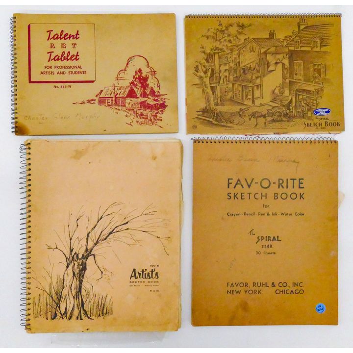 4pc Oregon Artist Sketchbooks 14''x11'' Approx. - Chester Murphy etc.